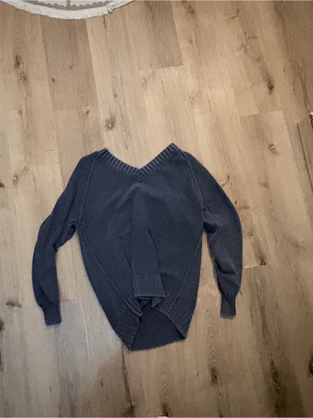 aerie V-Neck Sweater in Charcoal